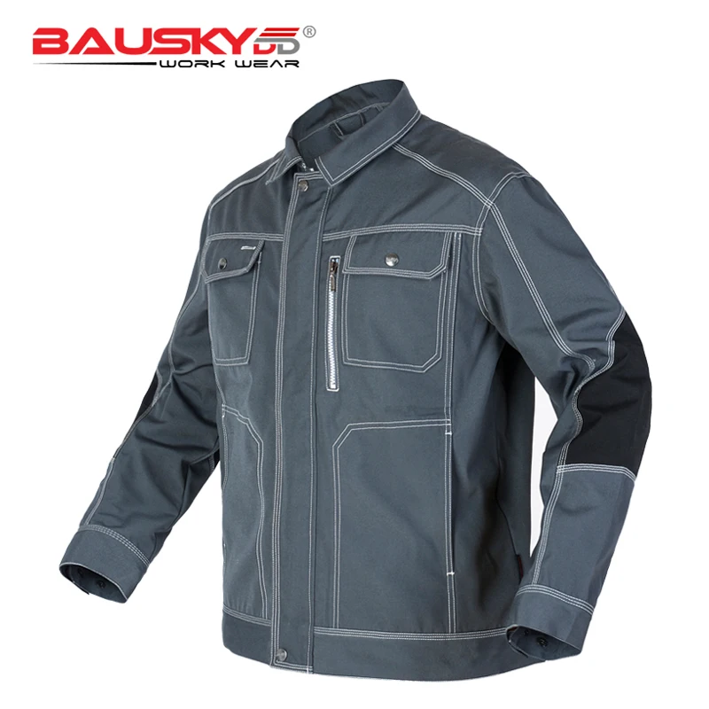 Bauskydd Working Pants Men Workwear Uniform Coat Work Clothing Sets Jackets Pants Long Sleeve Factory Repair Mechanic Protection