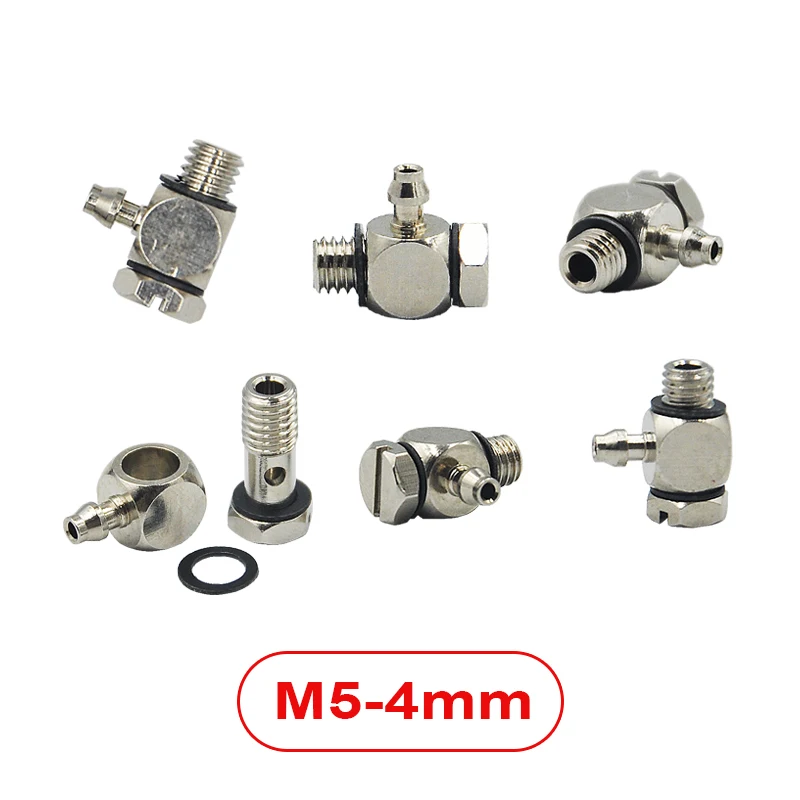 90° 3MM/4MM/6MM Hose Hydraulic Oil Tube Elbow Connector For 1:14 RC Hydraulic Excavator DIY Toy Parts