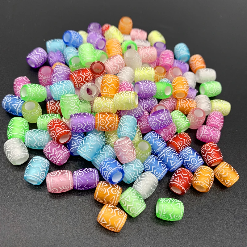 50pcs 9x6mm DIY Bracelet Accessories Children Gift Handcraft Department 11Color Round Shape Acrylic Sugar Beads Jewelry Findings