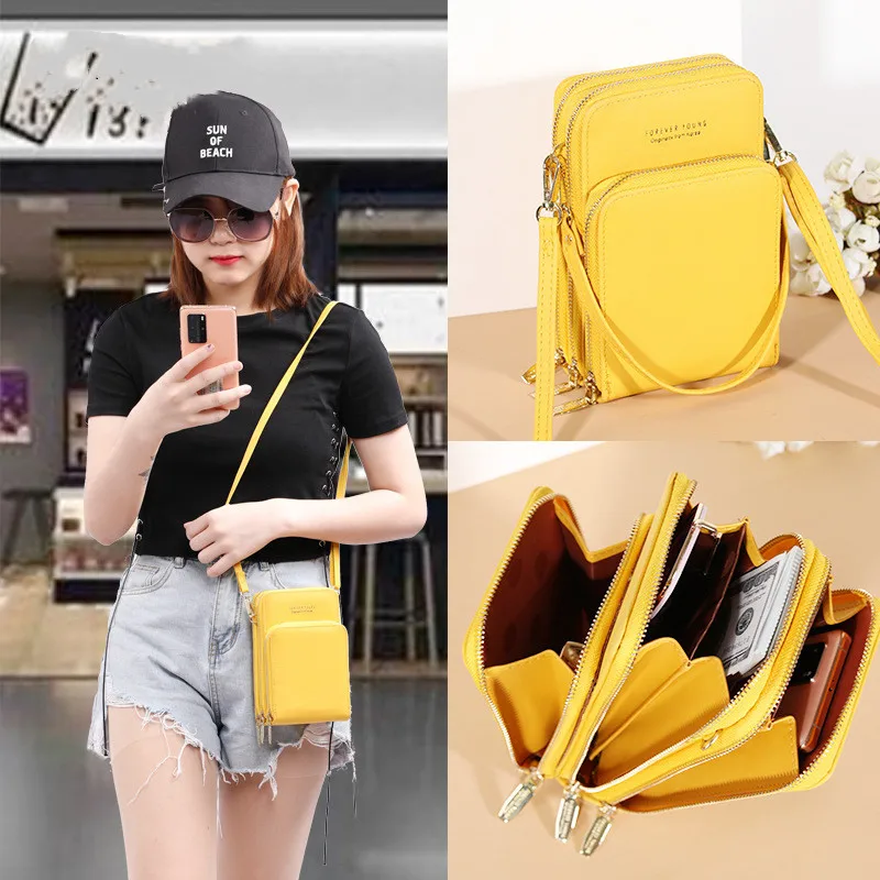 

3 Pockets Shoulder Bag Women Luxury Brand Designer Bag Solid Color Female Handbag and Purse PU Leather Ladies Crossbody Bags