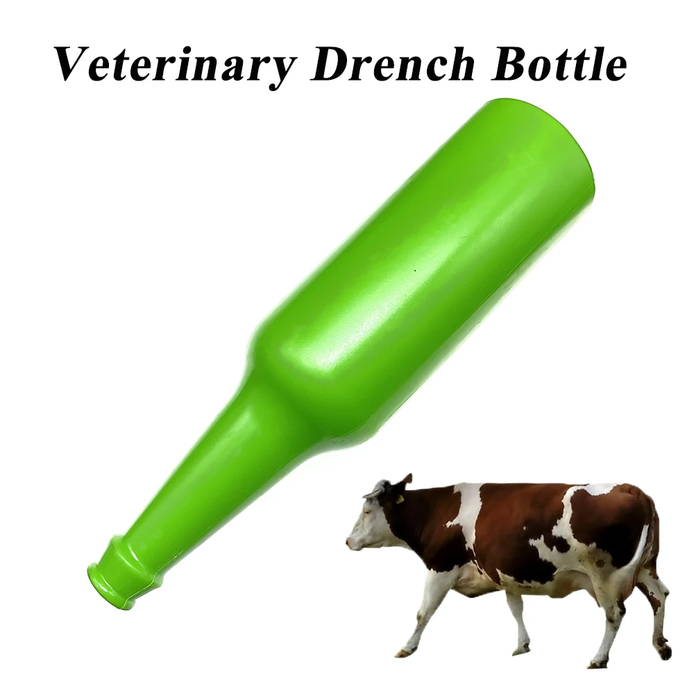 1PCS Veterinary Drug Dispenser Bottle Plastic Feeding Drenching Drencher Drench 500ML For Livestock Cattle Sheep Horse Donkey