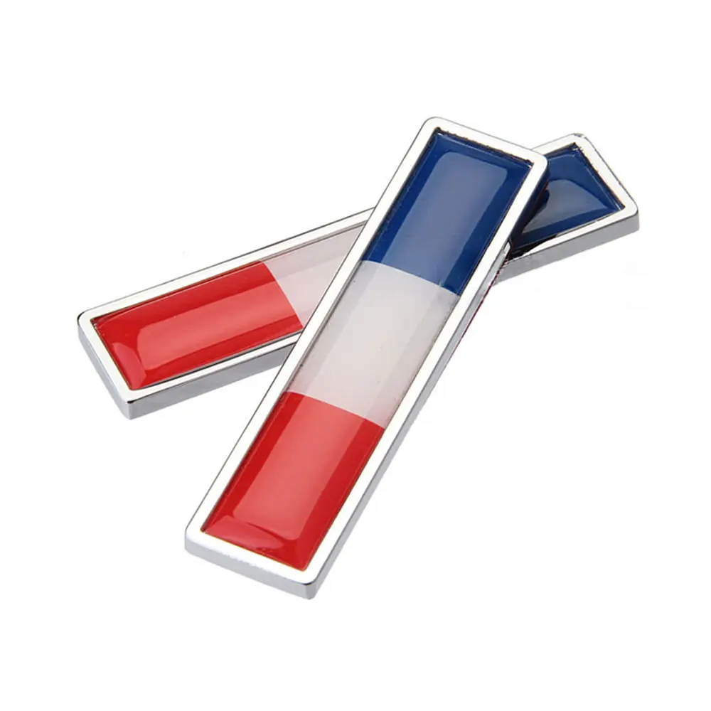 1 Pair Country National Flag France Hot Metal Stickers Car Styling Motorcycle Accessories Badge Label Emblem Car Stickers