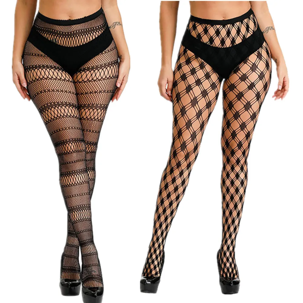 2 Pairs/lot Plus Size Bodystocking Sexy Lingerie Women Erotic Lingerie Sex Body Stockings Large Sizes Fishnet Women Pantyhose
