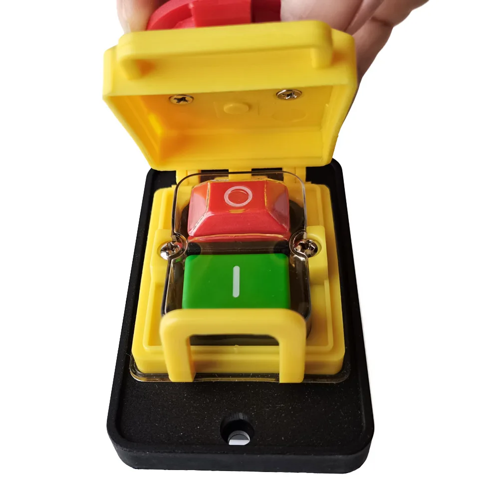 Imagem -05 - Eletromagnético Kedu Pinos Botão de Parada de Emergência para Ferramentas de Carpintaria Elétrica 16a ac 220240v ce Kjd12-interruptor