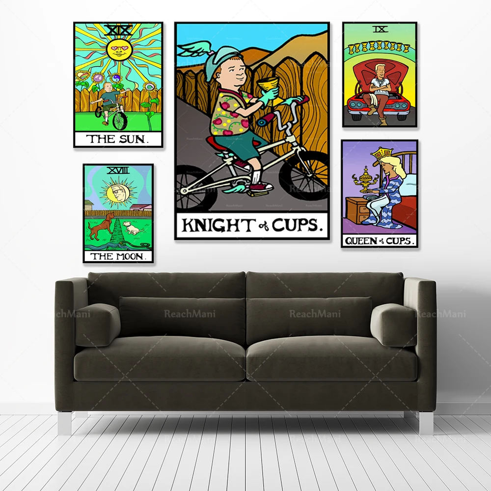 Bobby Hill: The Knight of the Holy Grail in the Alan Tarot Card-King of the Hill Main Wall Art Painting Poster Pop Art Printing