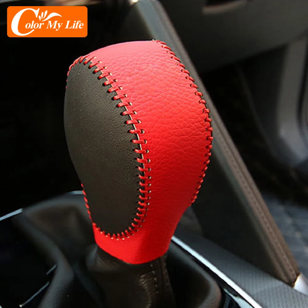 Leather AT Gear Shift Knob Cover for Renault Koleos Talisman Megane Captur Clio Scenic Kadjar Fluence for Samsung QM5 QM6