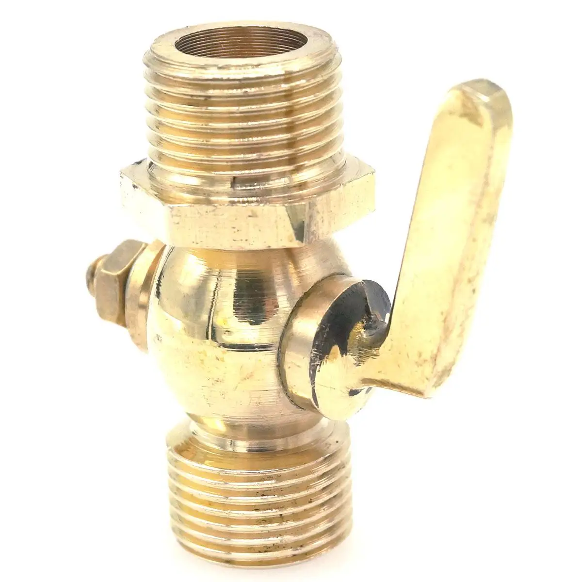 

3/8" BSP Male Threaded Brass Drain Petcock Shut Off Valve For Fuel Gas Oil Air Pressure 0-0.8 Mpa