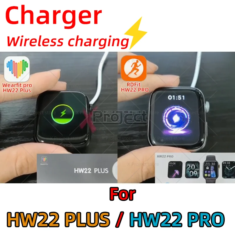 Smartwatch caricabatterie Wireless per HW22plus HW22pro smart watch HW22 plus HW22 pro orologi cavo di alimentazione USB ricarica magnetica reloj