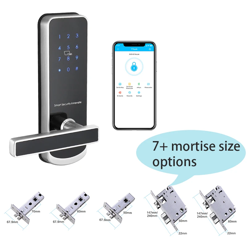 Waterproof Electronic Door Lock with TTlock APP  WIFI Smart Touch Screen Lock Digital Code Keypad Deadbolt For Home Apartment