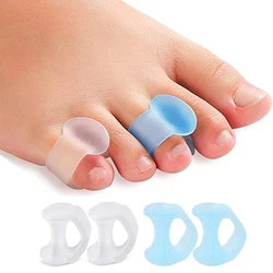 Silicone toe separador, corretor toe, hálux valgo, joanete ortopédico, ferramenta de cuidados com os pés, 4pcs