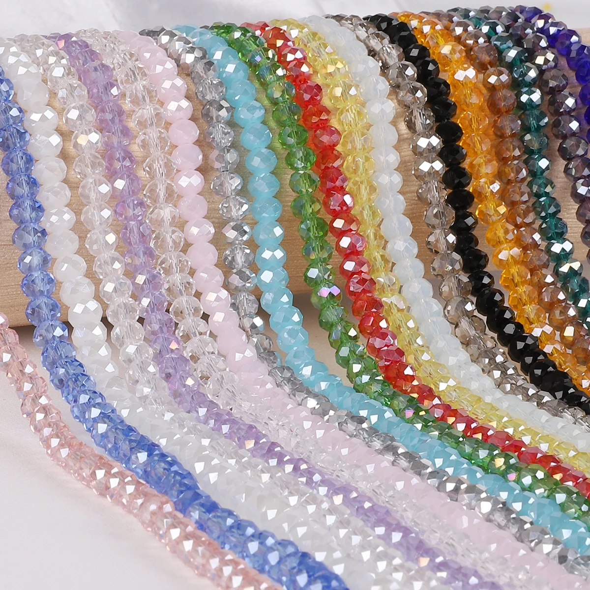 2/3/4/6/8mm Loose Rondelle Austria Crystal Beads Spacer Faceted Glass Beads For DIY Bracelet Earrings Needlework Jewelry Making