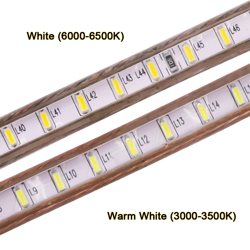 Waterproof LED Strip Light 220V SMD 3014 120LED/m Flexible LED Diode Ribbon Home Lighting Strip with EU UK Switch Plug 1m 100m