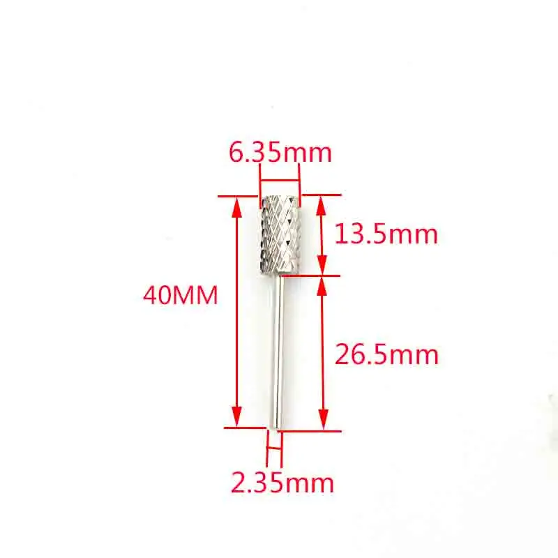1pc Tungsten Steel 2.35mm Shank Nail Art Drill Bit Alloy Grinding Head Grinding Machine Dedicated Sander Polishing Electric Tool