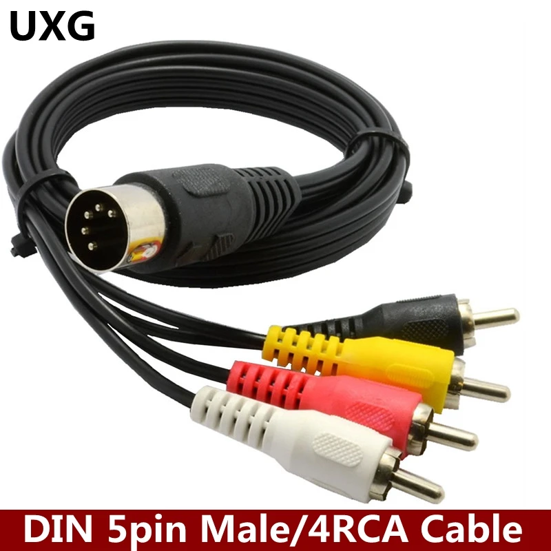 

DIN 5pin To 4RCA Vintage Audio Equipment Adapter Cable 4RCA Lotus Socket Audio 0.5m 1.5m