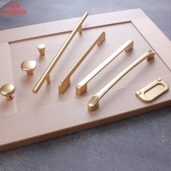 Handles Drawer Cabinet Furniture Kitchen Handles for Cabinet Knob Door Drawer Furniture Kitchen Pearl Golden Simplicity Hardware - Image 3