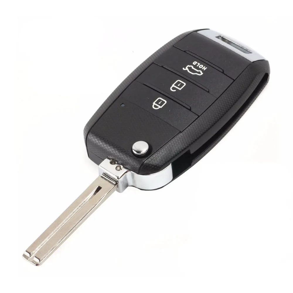 Keyecu 95430-1W052, 954301W052 3 Buttons 433MHz ID60 Chip Upgraded Flip Remote Car Key Fob for KIA RIO 2011 2012 2013 2014