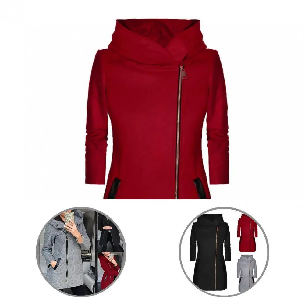 

Comfy Fashion Hooded Warm Women Sweatshirt Autumn Winter Casual Hoodie Pockets Female Clothing