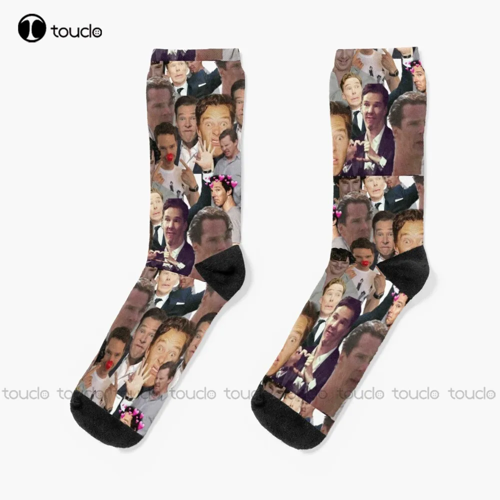 

New Benedict Cumberbatch Memes Collage Socks Dance Socks Personalized Custom Unisex Adult Socks Popularity Holiday Gifts