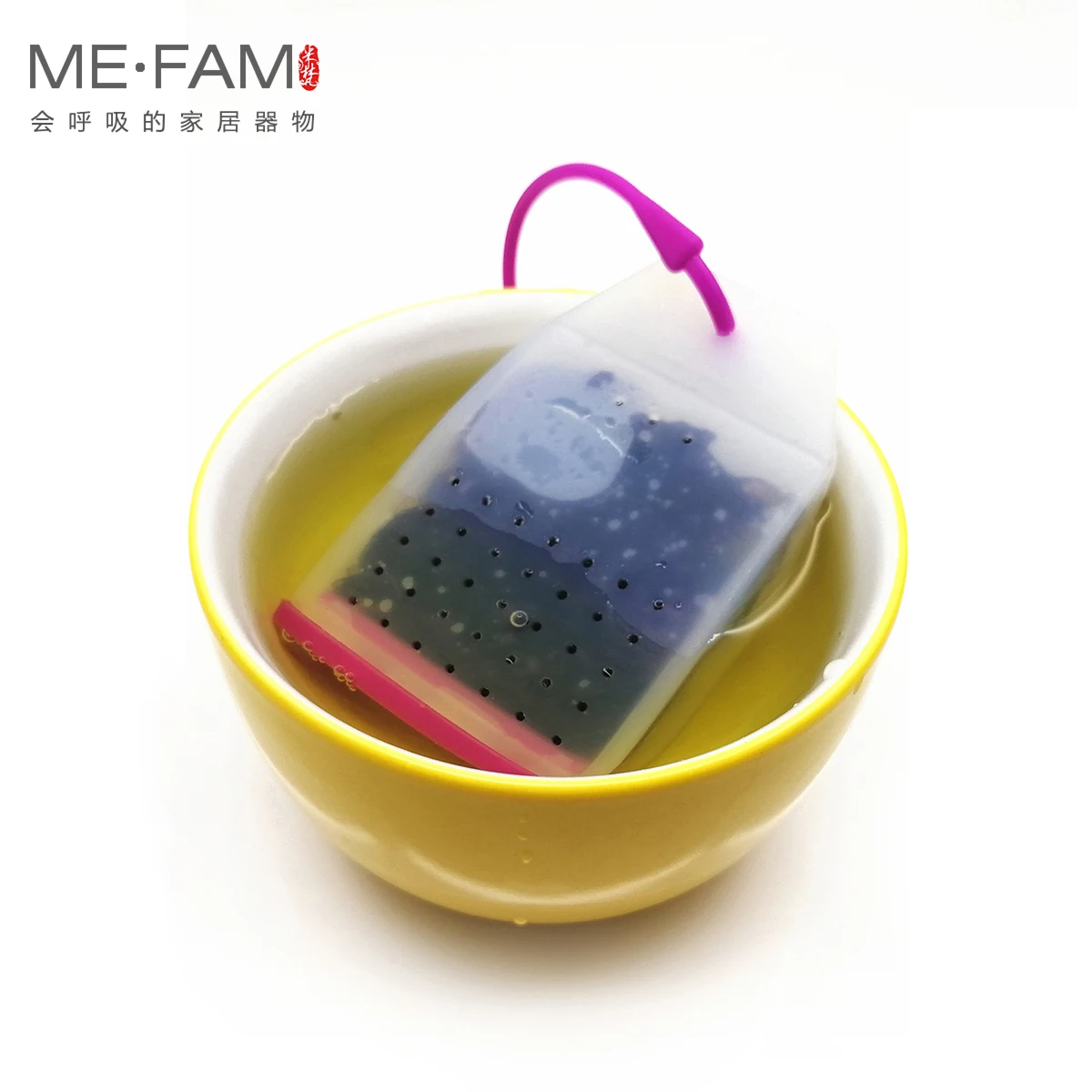 ME.FAM Set New Jelly Silicone Tea Bag Safe Eco-Friendly Non Toxic Reusable Tea Leaves Infuser Filter Herbal Spice Strainer Tools