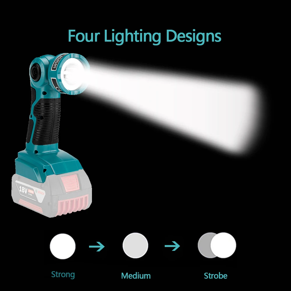 Заменить на внутренний и наружный инструмент Bosch 3 Вт/12 Вт Стандартный осветитель, используемый для Bosch 14,4 в-20 в литий-ионный аккумулятор BAT609/BAT618/BAT609G