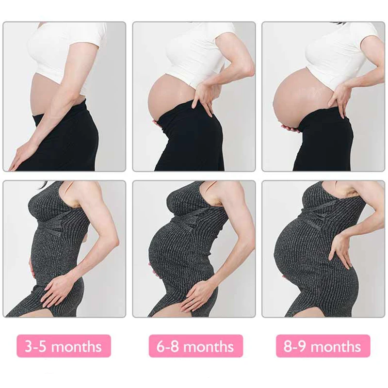 KnowU Upgraded Pregnant Belly Silicone Fake Belly For Cosplay Transgender Drag Queen Can Add Stretch Marks