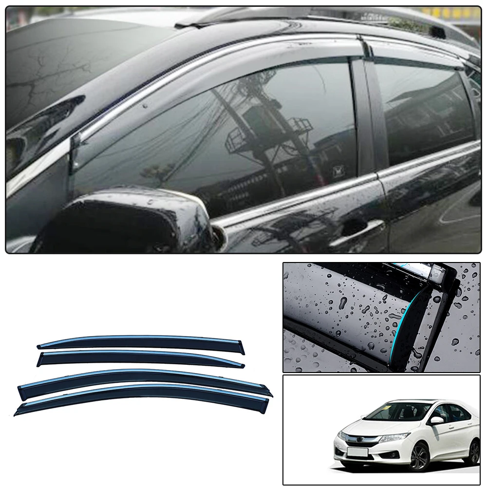 

Car Styling Smoke Window Sun Rain Visor Deflector Guard For Honda CR-V 2012 2013 2014 2015 2016 Accessories 4PCS