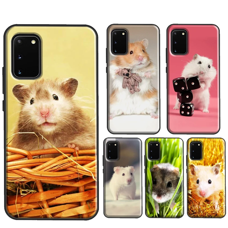 Cute Adorable Hamster Fundas For Samsung Galaxy S21 Ultra S22 S20 FE S8 S9 S10 Note 10 Plus Note 20 Ultra Case