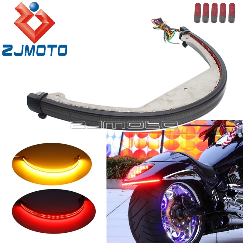 LED Fender Eliminator Kit  for Suzuki M109R M90 Dual Twin LED Turn Signal Light Blinker Bar Bracket Stop Brake Tail Light