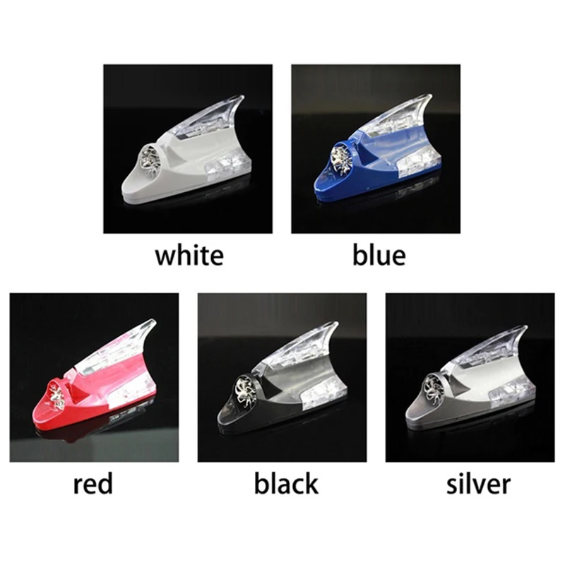 

Car Wind Power LED Anti Collision Light Shark Fin Antenna Warning Flash Lamp