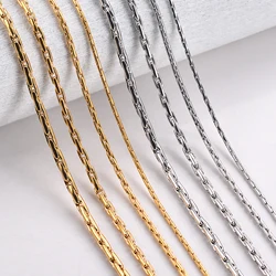 1 piece Men Women Necklace Stainless Steel Necklace Chain Width 1.2mm/1.8mm/2.2mm/2.5mm