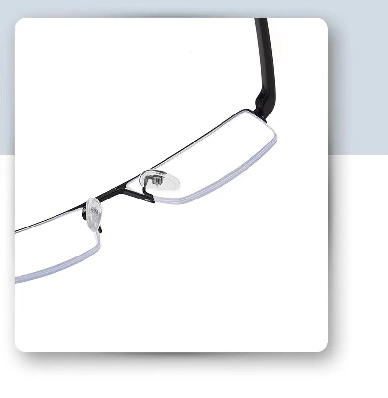Mai Blume Anti Blaues Licht Lesebrille Männer Frauen Schwarze Brille Weitsichtheit Legierung Rahmen Brillen Mit Fall Dioptrien + 1,5 + 2 – Detail 8