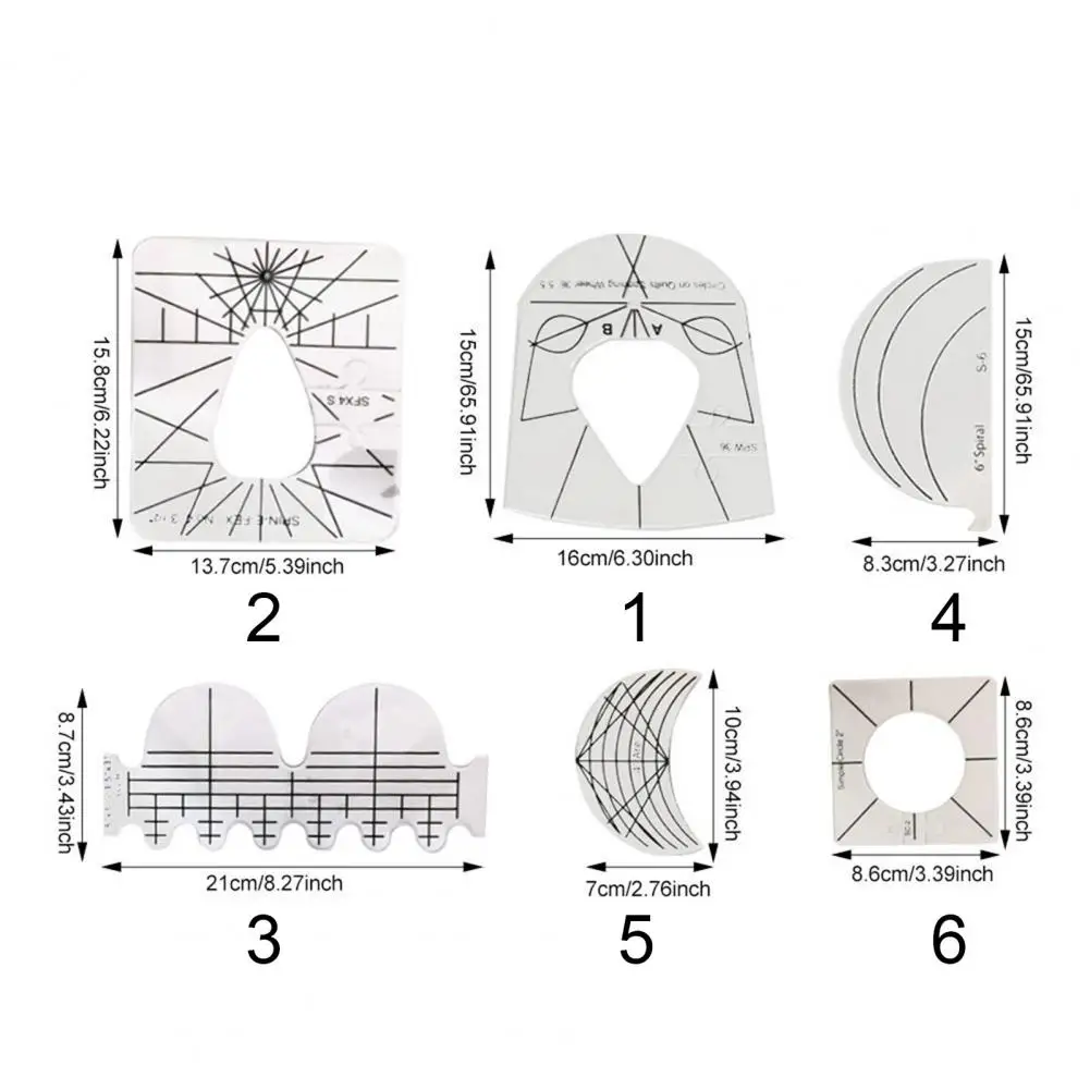 Prático Patchwork Régua para Costura Doméstica, DIY flexível Quilting Régua, Conveniente Acrílico Craft