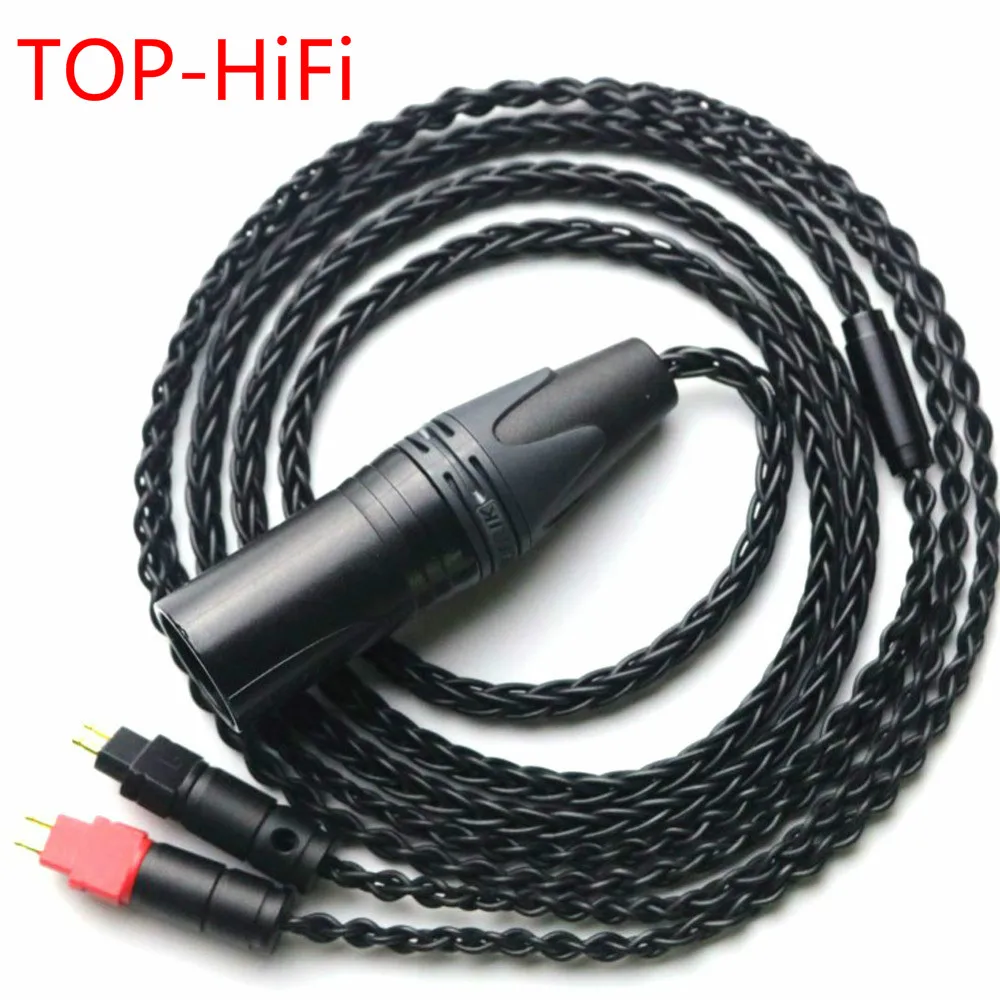 

TOP-HiFi 8 cores 4-pin XLR Male Balanced Headphone Upgrade Cable for HD600 HD650 HD525 HD545 HD565 HD580 Headphones