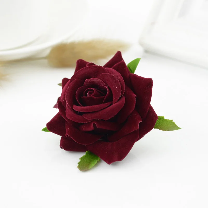 2/5Pcs 6CM High Quality Rose Flower Home Decoration Accessories Wedding Decorative Flowers Wall Wholesale Artificial Flowers