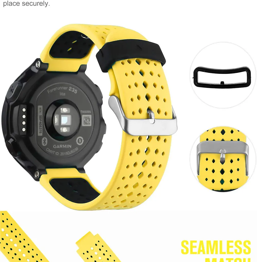 Watch Strap for Garmin Forerunner 235 230 620 630 735XT 235Lite Watchband Smartwatch Band Silicone Breathable Bracelet