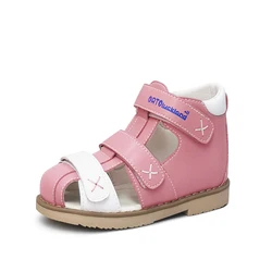 Ortolucgrande sandali per bambina scarpe ortopediche per bambini bambino punta chiusa rosa a piedi nudi calzature estive per bambini