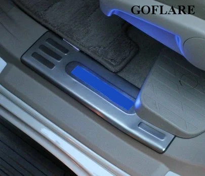 led door sill scuff plate protector for Toyota Land Cruiser Prado 150 accessories 2010-2020 illuminated door sills  threshold