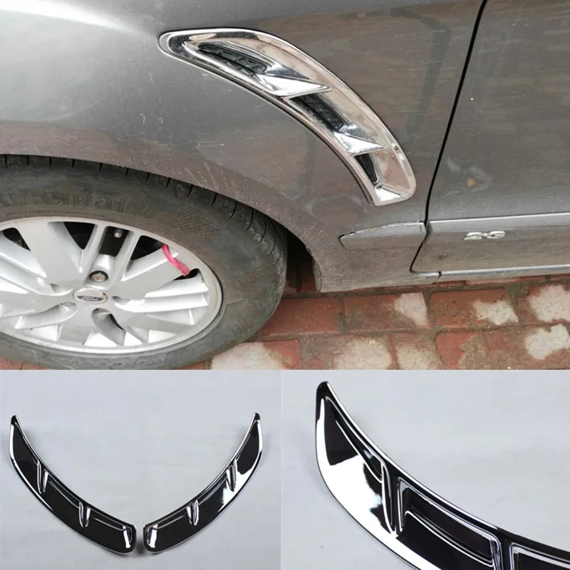 Car Styling Chrome Sliver Fender Air Vent Cover Trim For Ford S-MAX SMAX 2007-2012