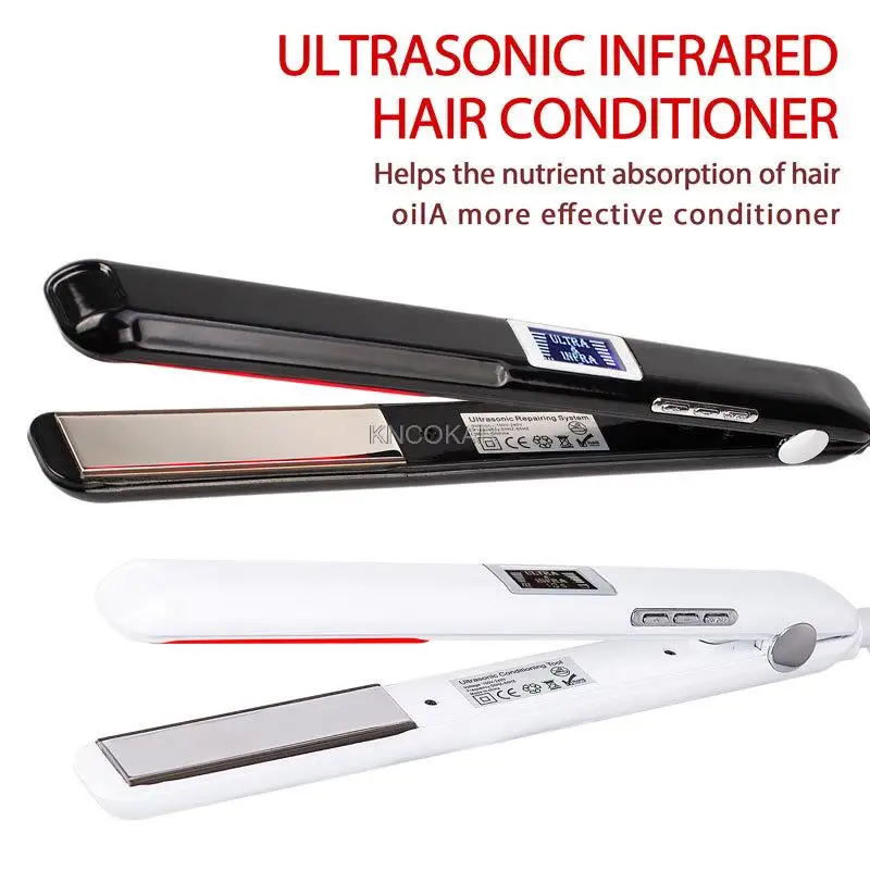 

Ultrasonic Infrared Hair Care Iron Recovers The Damaged Hair LCD Display Hair Treatment Styler Cold Iron Straightener