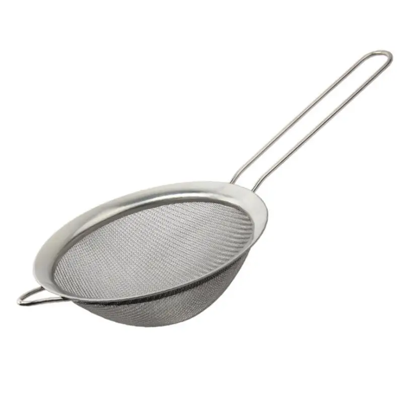 Stainless Steel Fine Mesh Strainer Colander Flour Sieve with Handle Juice and Tea Strainer Kitchen Tools LX8220