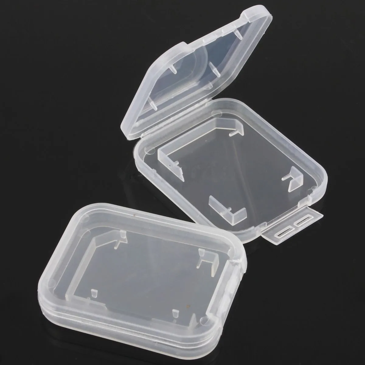 10pcs Protector Holder Plastic Transparent Mini For Sd Sdhc Memory Card Storage Case Box Bag Memory Card Case Holder