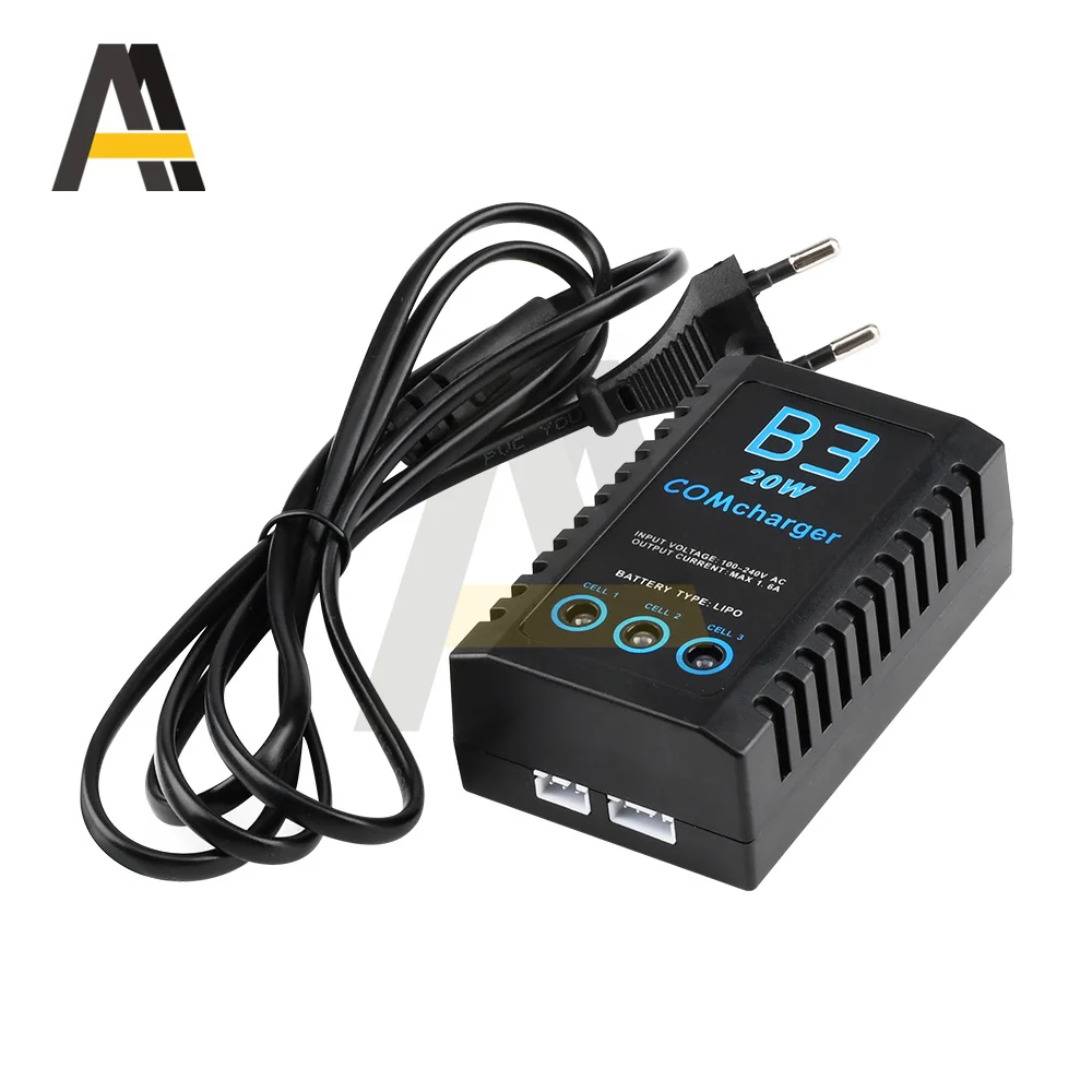 เครื่องชาร์จแบตเตอรี่บาลานซ์2S 3S AC110-240V ไลโปบาลานซ์20W imaxrc IMAX B3 Pro ขนาดกะทัดรัดสำหรับเฮลิคอปเตอร์ RC เฮลิคอปเตอร์ปลั๊ก EU
