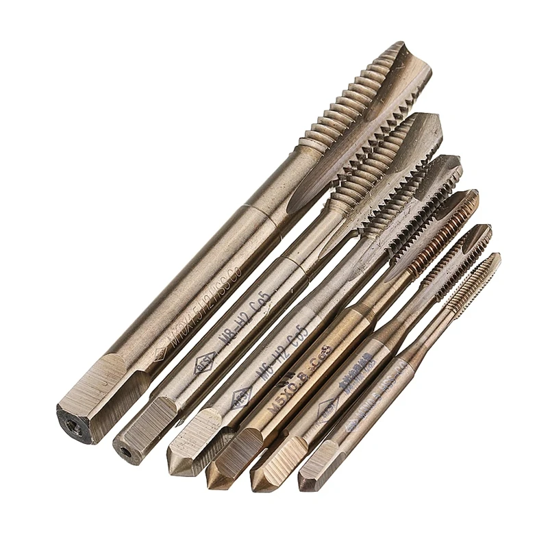 1Pc M3-M12 M35 HSS-Co Cobalt Machine Sprial Point Taps Metric Screw Tap Right Hand Thread Plug Tap Drill