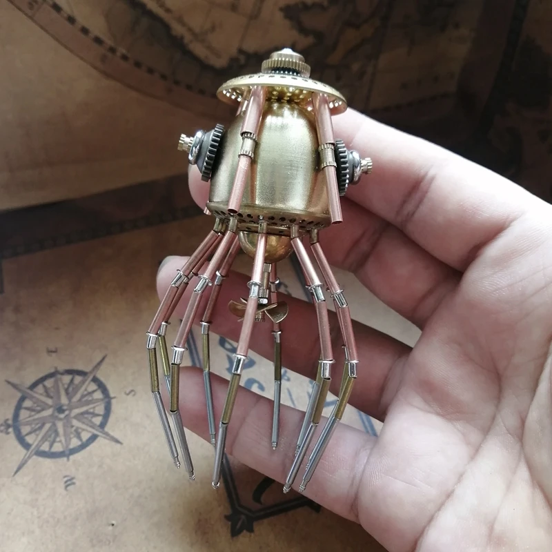 Steampunk style mechanical jellyfish full metal model handmade crafts creative ornaments