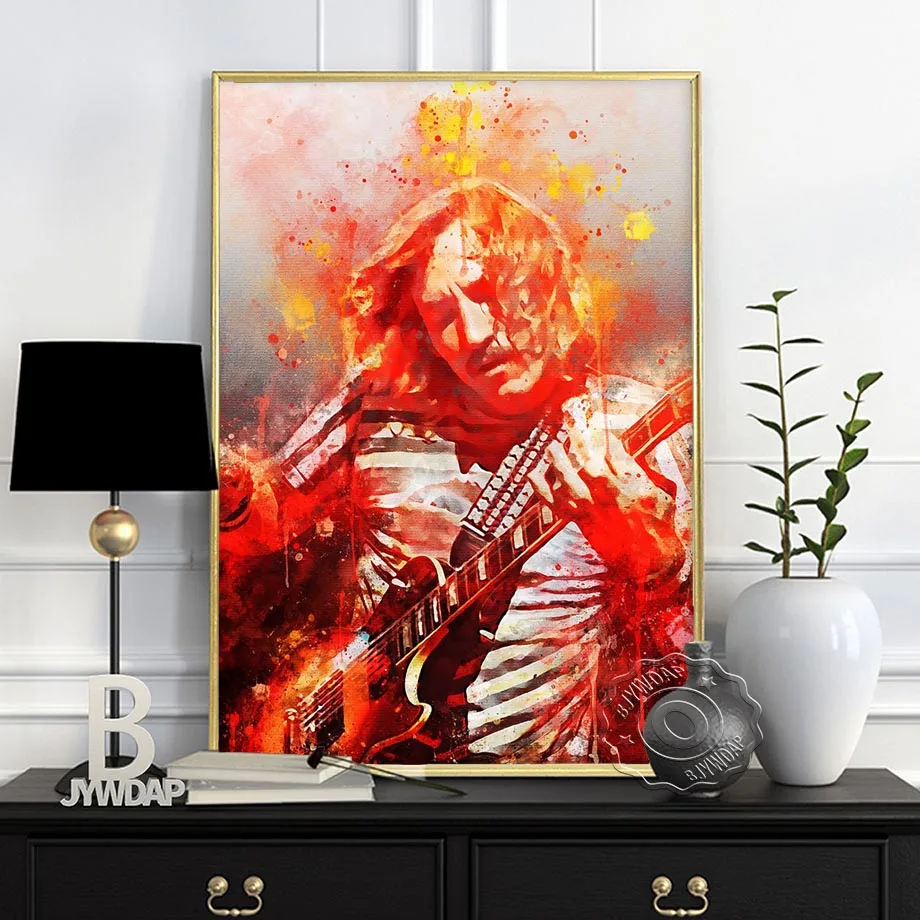 Rock Star Neo-Expressionism Poster, Joe Walsh Michael Glabicki Michael Bernard Bloomfield Wall Art, Fashion Singer Home Decor