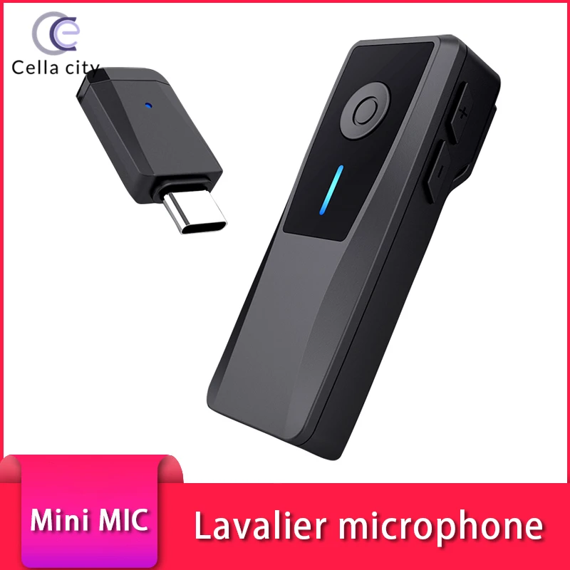 

Cella City Lavalier Microphone One Mobile SLR Camera Video Interview With Wireless Little Bee