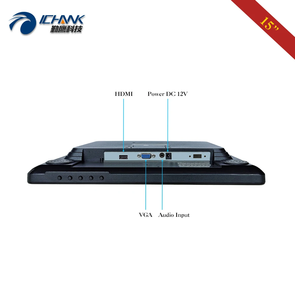 Imagem -05 - Tela Lcd para Caixa Registradora Vga Hdmi-in Pos Máquina de Encomenda Vesa 75x75 mm Montagem na Parede Monitor de pc Zb150jn58 1024x768 15 Pol