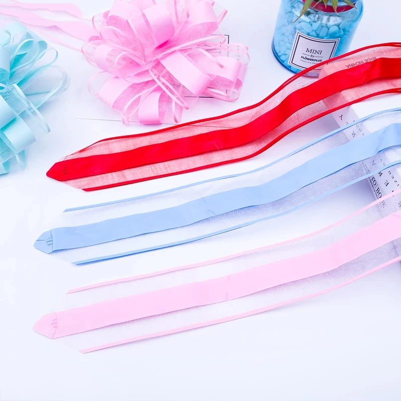 10Pcs ขนาดใหญ่พิเศษเส้นด้ายหิมะดึงโบว์ริบบิ้นสำหรับบรรจุของขวัญงานรื่นเริงงานแต่งงานรถประตูตกแต่ง