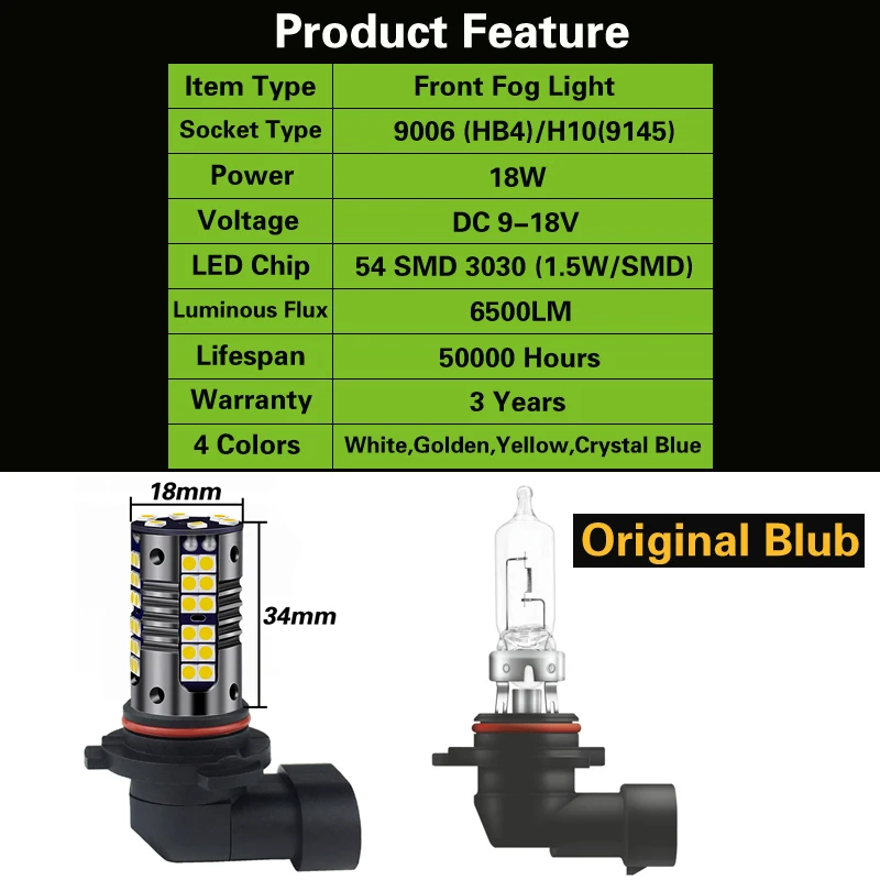 2x LED الضباب الخفيف 9145 H10 9006 HB4 مصباح لفورد إكسبيديشن اكسبلورير إسكيب F-150 دودج فايبر شاحن رام 1500 2500 3500 داكوتا