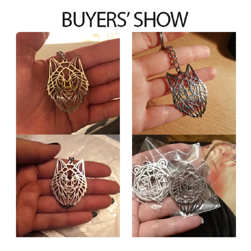 COOLTIME Wolf Keychain Fox Tiger Bear Animal Pendant Unicorn Rabbit Stainless Steel Keyring Men Car Key Chain Jewelry Gift 2024